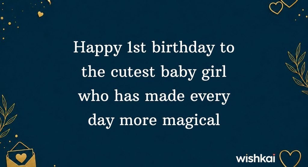 1st Birthday Wishes for Baby Girl