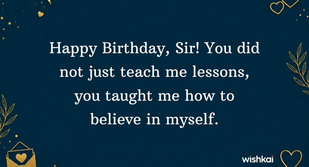 Heart Touching Birthday Wishes for Teacher Male