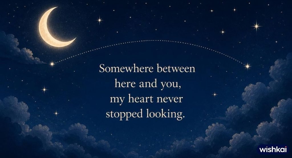 Night sky quote card for a long distance happy Friday my love message